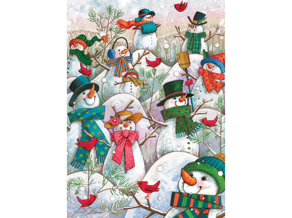 HILL OF SNOWMEN 500pc - Click Image to Close