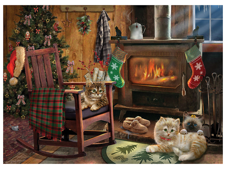 KITTENS BY THE STOVE 500pc - Click Image to Close