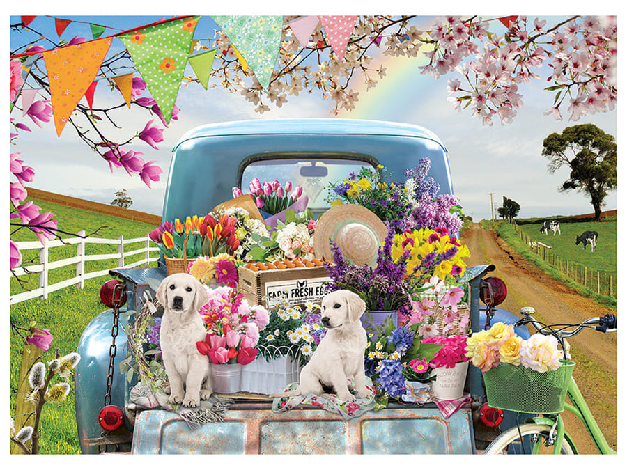 COUNTRY TRUCK IN SPRING 500pc - Click Image to Close
