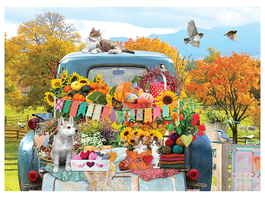 COUNTRY TRUCK IN AUTUMN 500pc - Click Image to Close