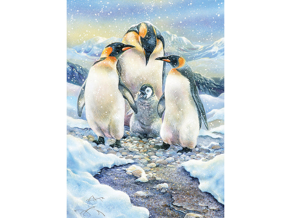 PENGUIN FAMILY *350pc *Family* - Click Image to Close