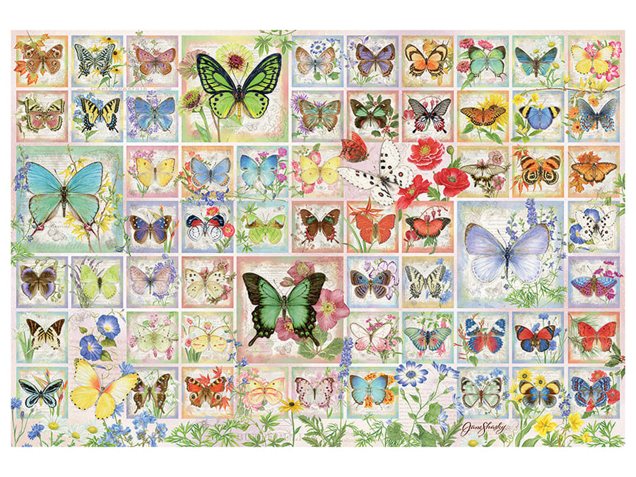 BUTTERFLIES & BLOSSOMS 2000pc - Click Image to Close