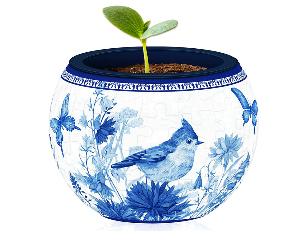 3D FLOWERPOT ORIENTAL BIRDS