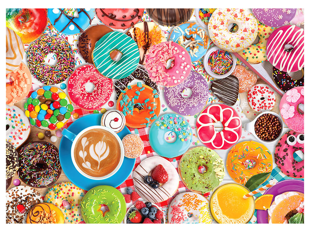 DONUT PARTY 1000pc (Tin) - Click Image to Close