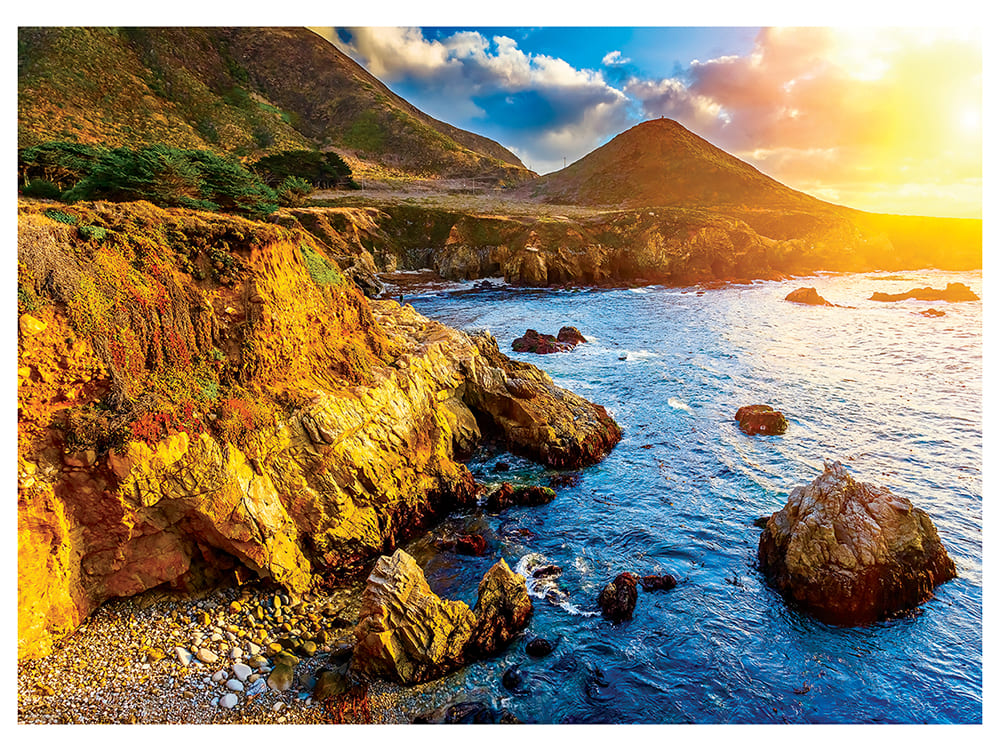 SUNSET ON PACIFIC COAST 1000pc - Click Image to Close