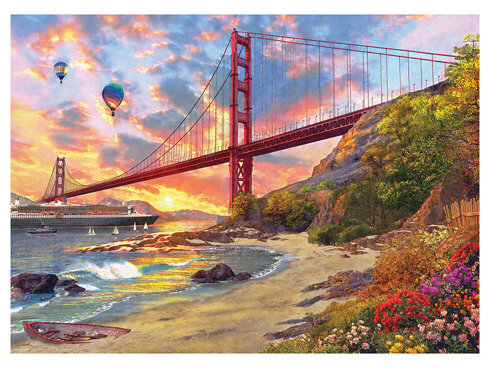 SUNSET AT BAKER BEACH 1000pc - Click Image to Close