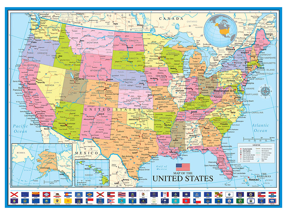 MAP OF THE USA 1000pc - Click Image to Close