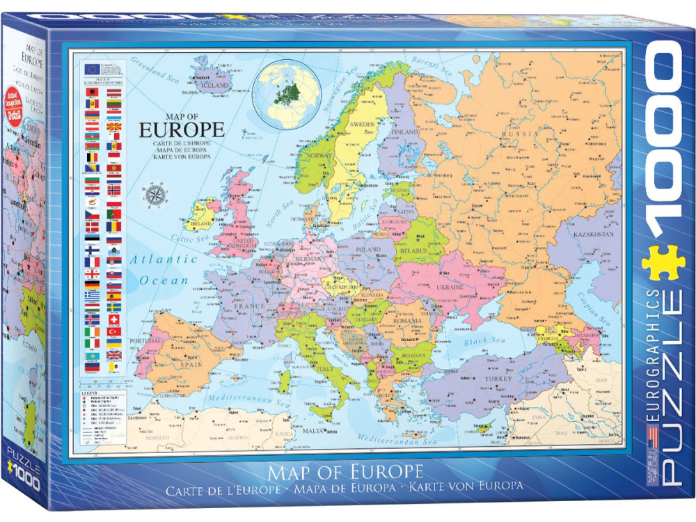 MAP OF EUROPE 1000pc