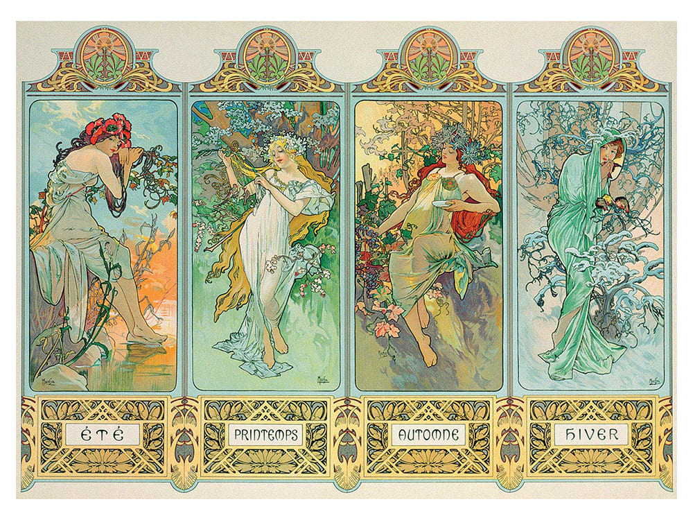 MUCHA, THE FOUR SEASONS 1000pc - Click Image to Close