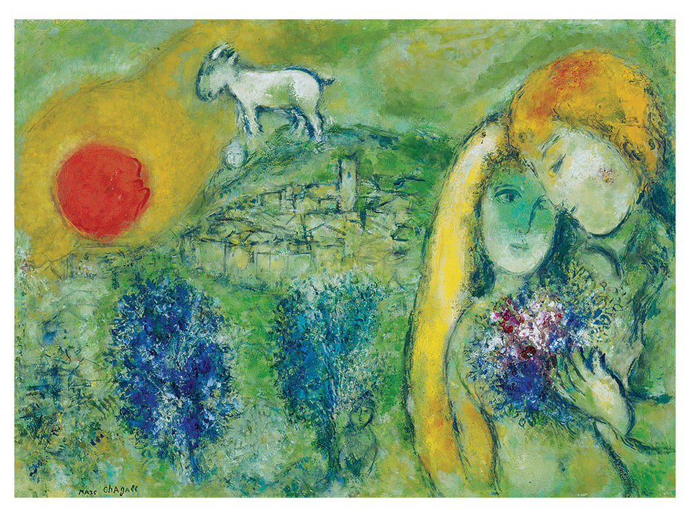 CHAGALL, LOVERS OF VENCE 1000p - Click Image to Close