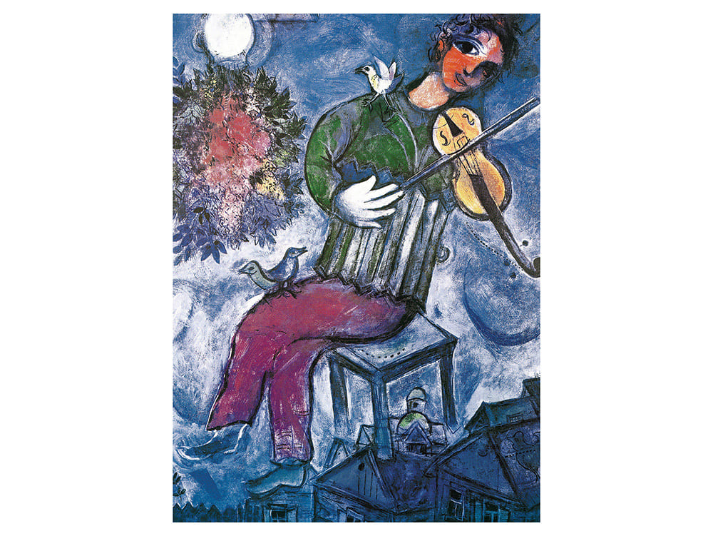 CHAGALL, THE BLUE VIOLINIST - Click Image to Close