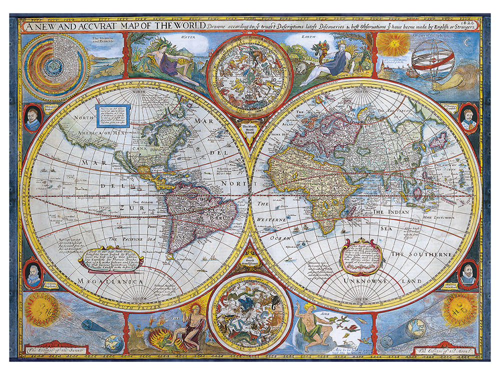 ANTIQUE WORLD MAP # 2 1000pc - Click Image to Close
