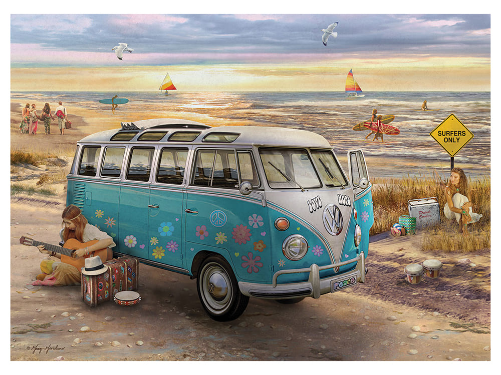 VW LOVE & HOPE BUS 1000pc - Click Image to Close