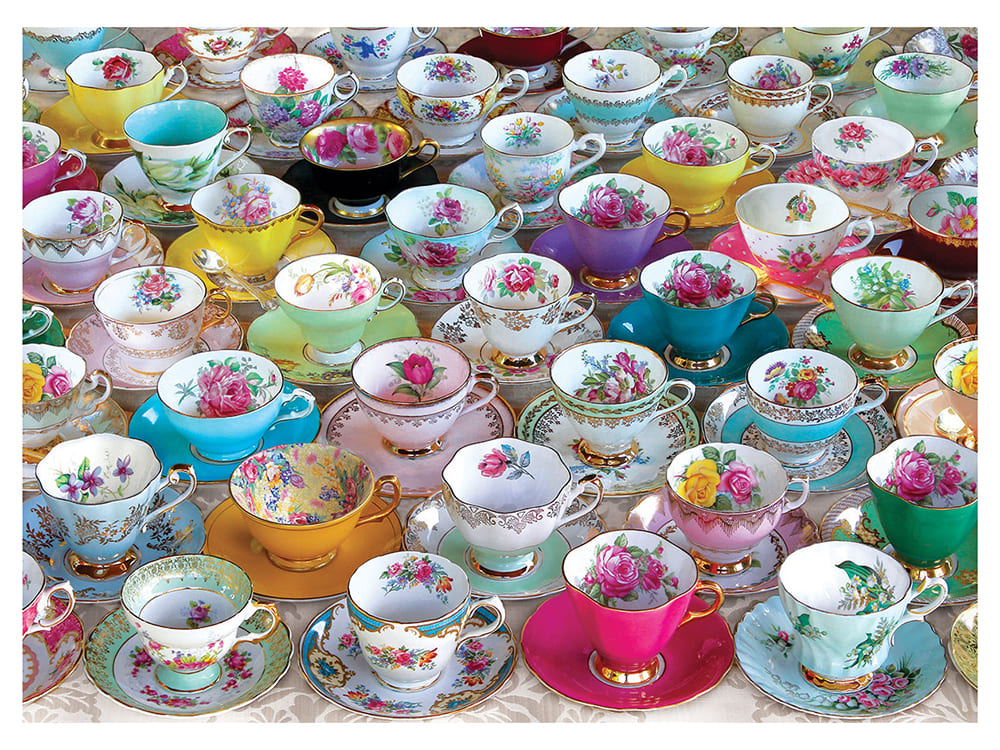 TEA CUP COLLECTION 1000pc - Click Image to Close
