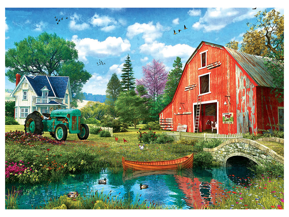 THE RED BARN 1000pc - Click Image to Close