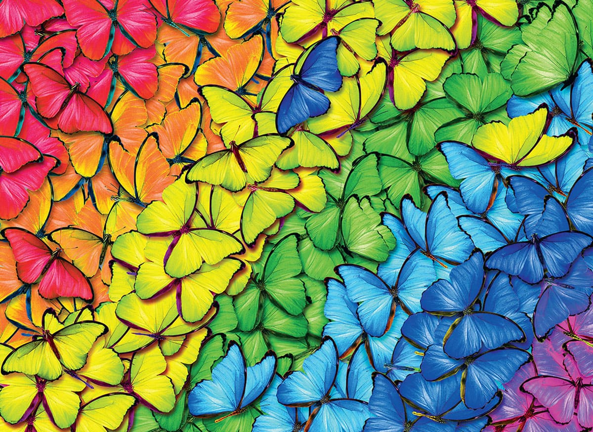 BUTTERFLY RAINBOW 1000pc *Tin* - Click Image to Close