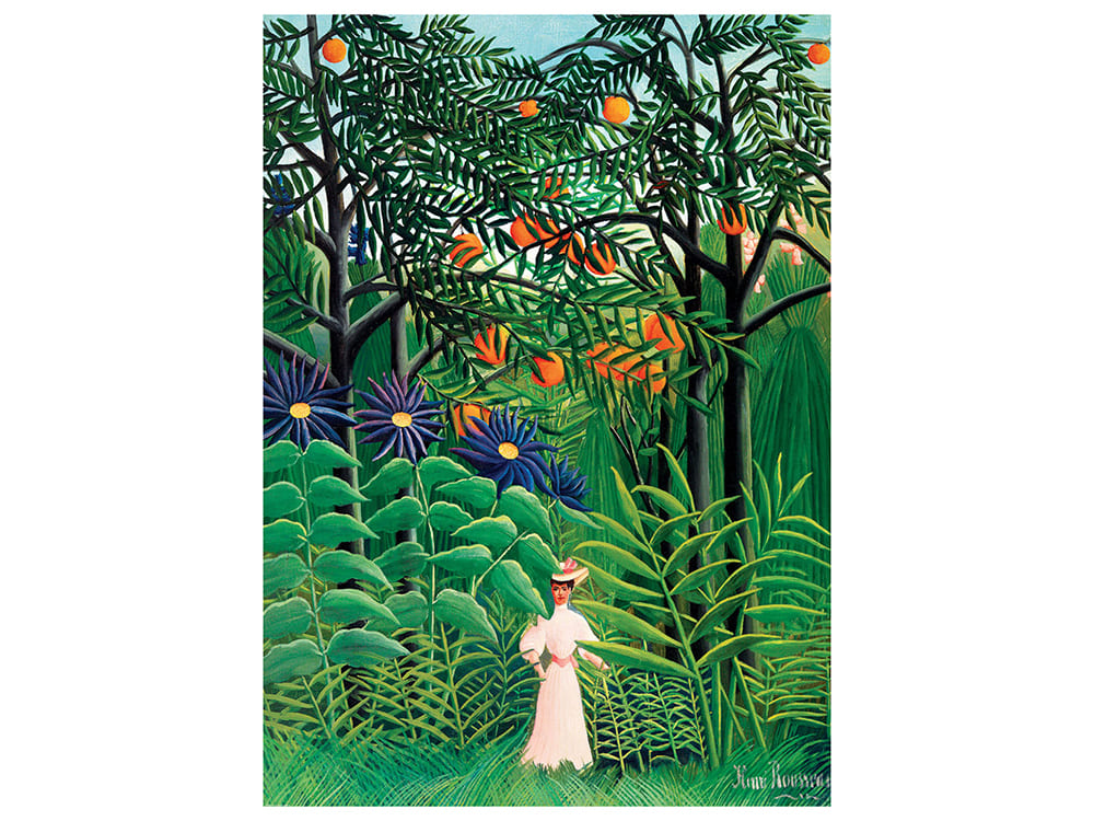 WOMAN IN EXOTIC FOREST 1000 - Click Image to Close