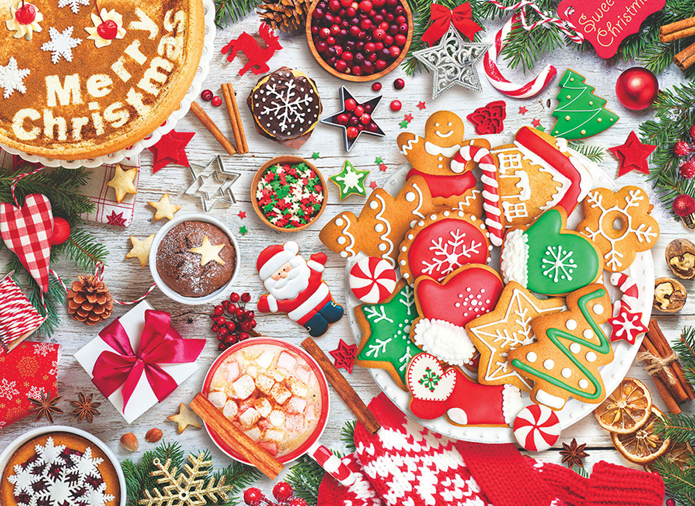 CHRISTMAS TABLE 1000pc - Click Image to Close