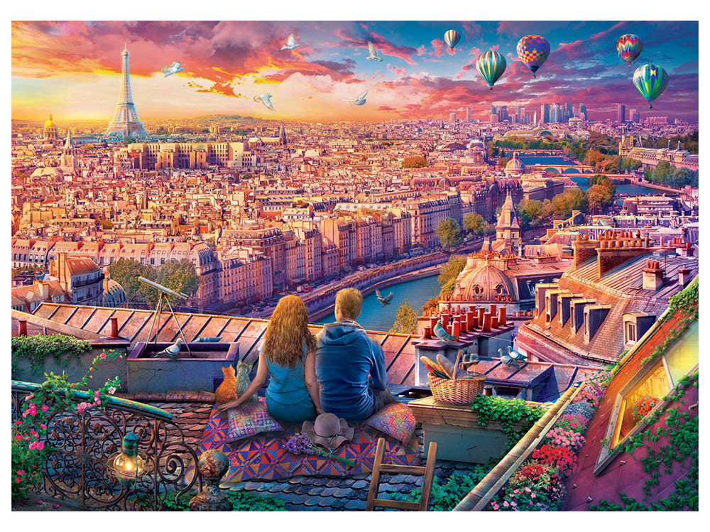 PARIS ROOFTOP 1000pc - Click Image to Close