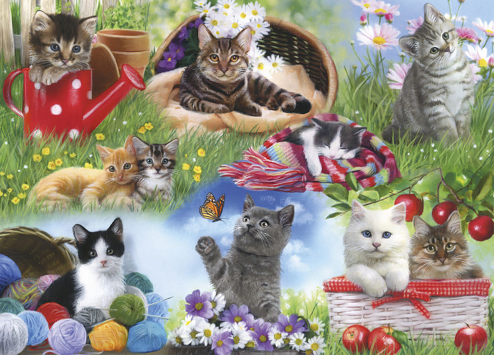 PIECING TOGETHER CATS 12pc - Click Image to Close