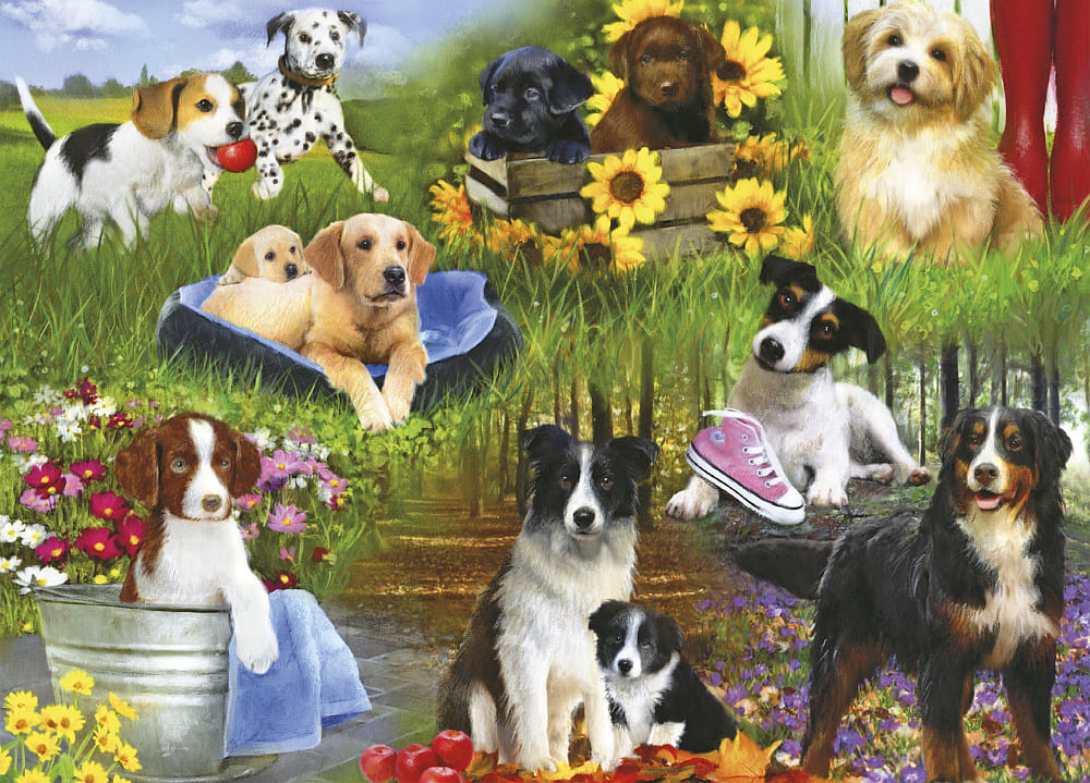 PIECING TOGETHER DOGS 24pc - Click Image to Close