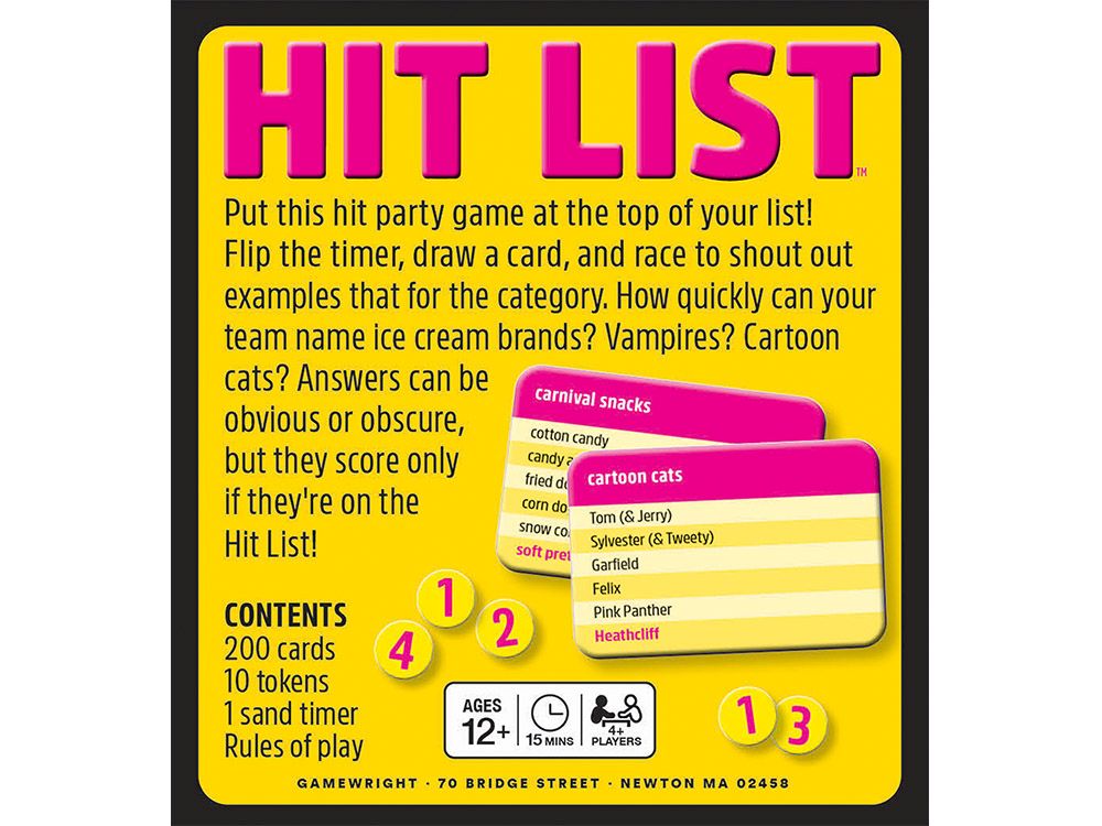 HIT LIST Party Game - Click Image to Close