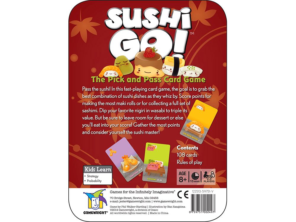 SUSHI GO! Card Game in Tin - Click Image to Close