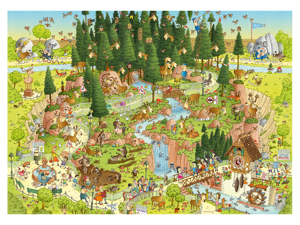 FUNKY ZOO, BLACK FOREST 1000pc - Click Image to Close