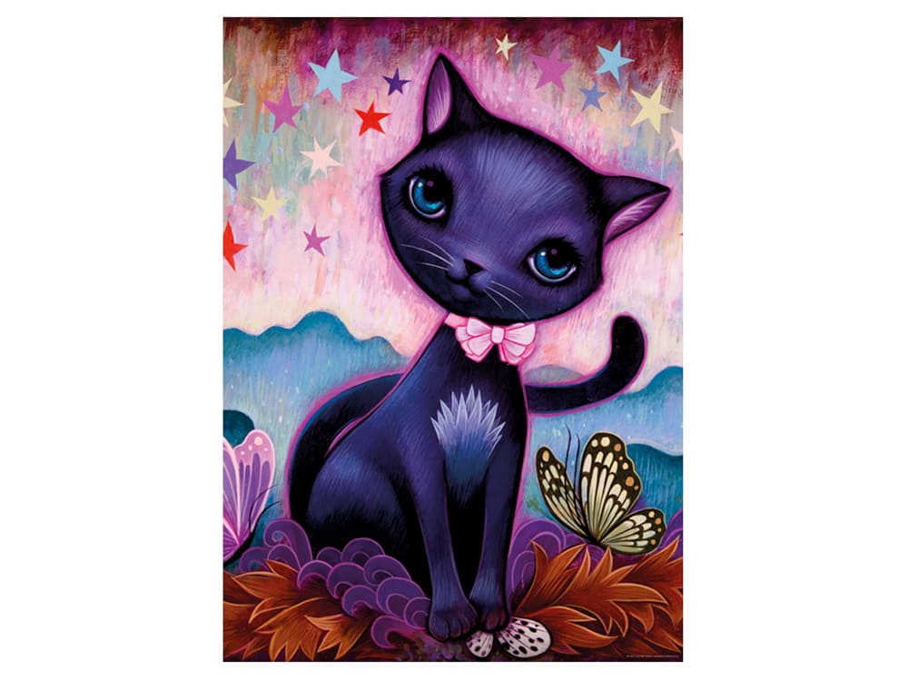 DREAMING, BLACK KITTY 1000pc - Click Image to Close