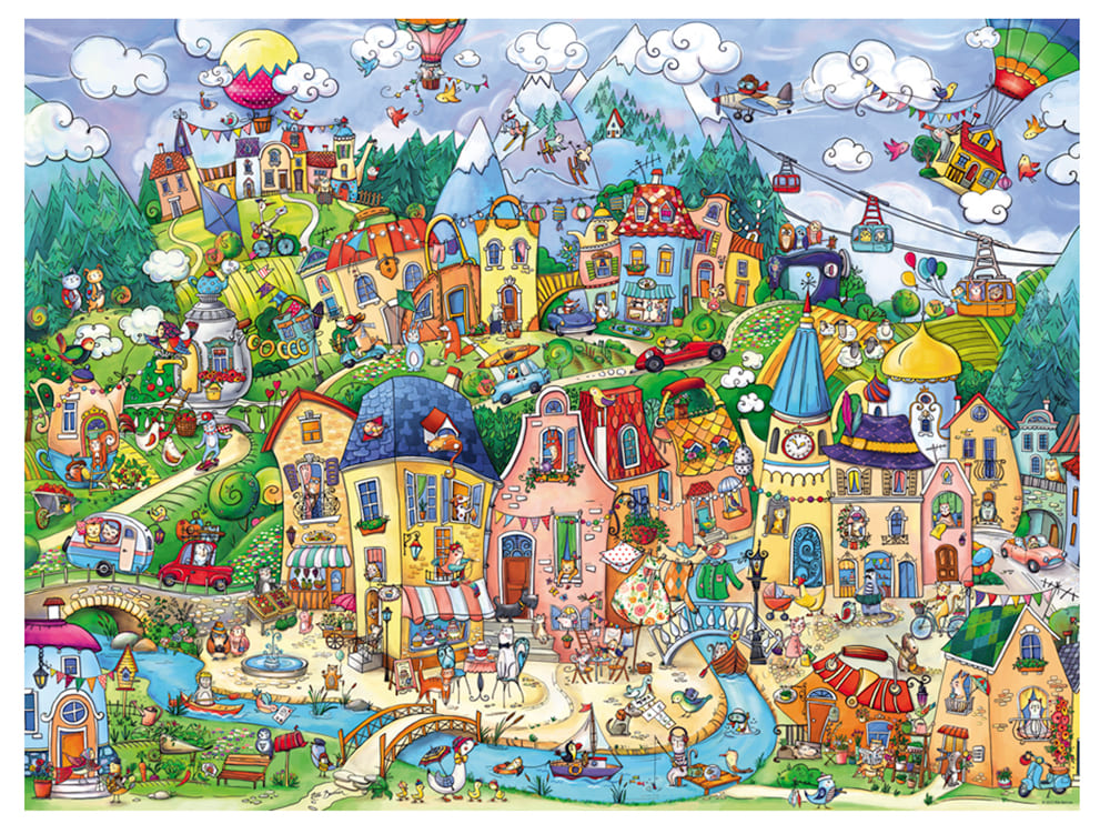 BERMAN, HAPPYTOWN 1500pc - Click Image to Close