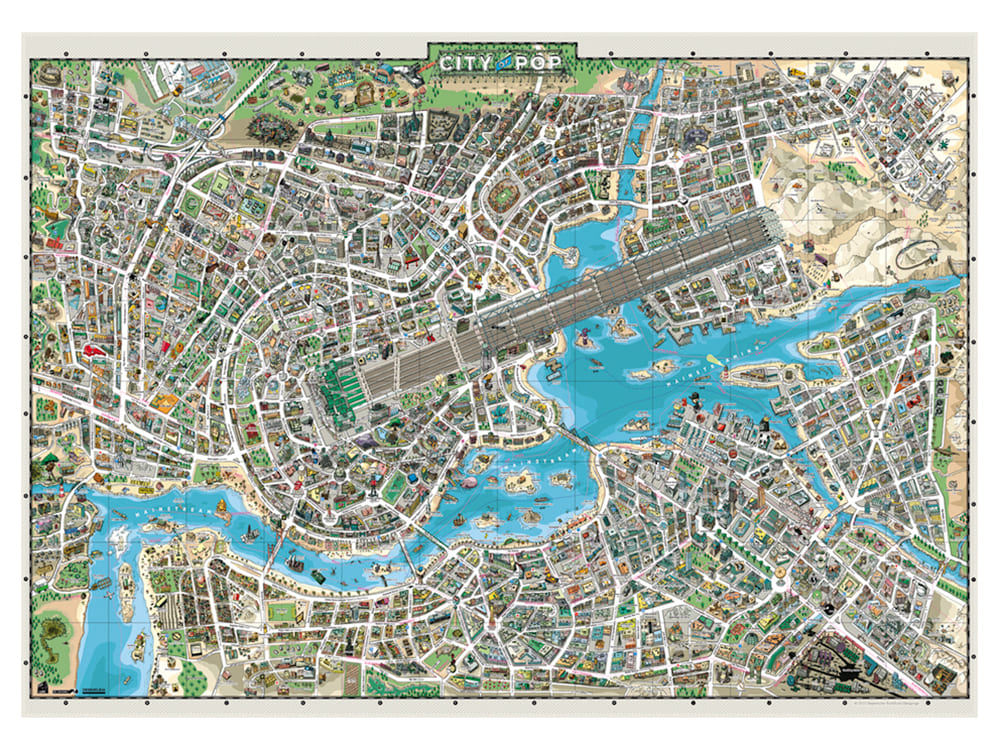 MAP ART, CITY OF POP 2000pc - Click Image to Close
