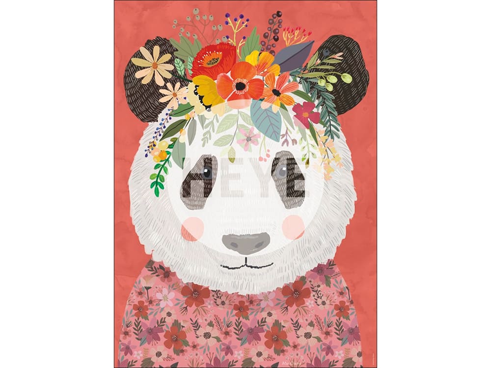 FLORAL FRIENDS, CUDDLY PANDA - Click Image to Close