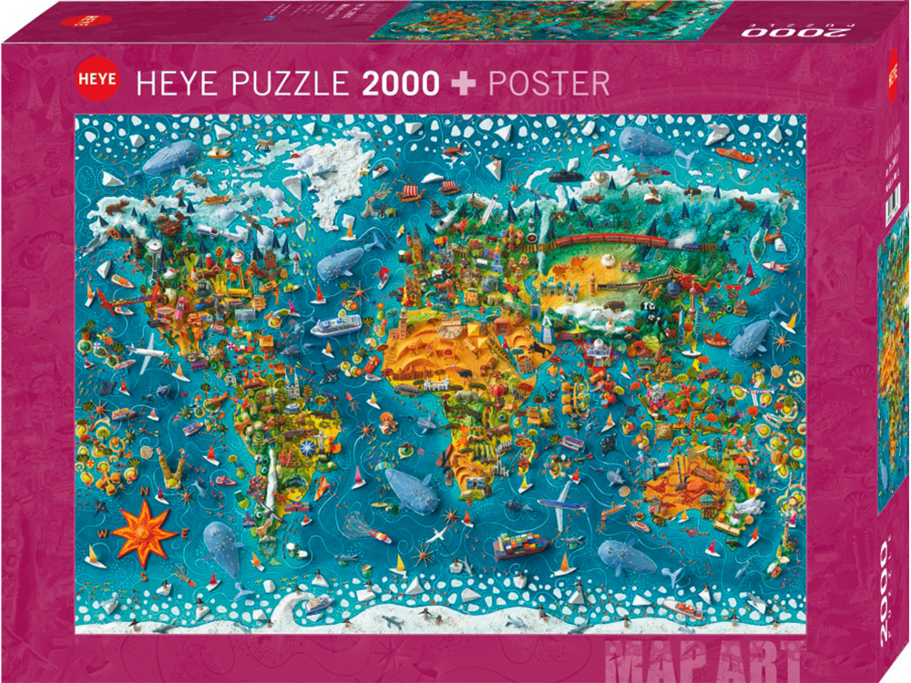 MAP ART, MINIATURE WORLD 2000p