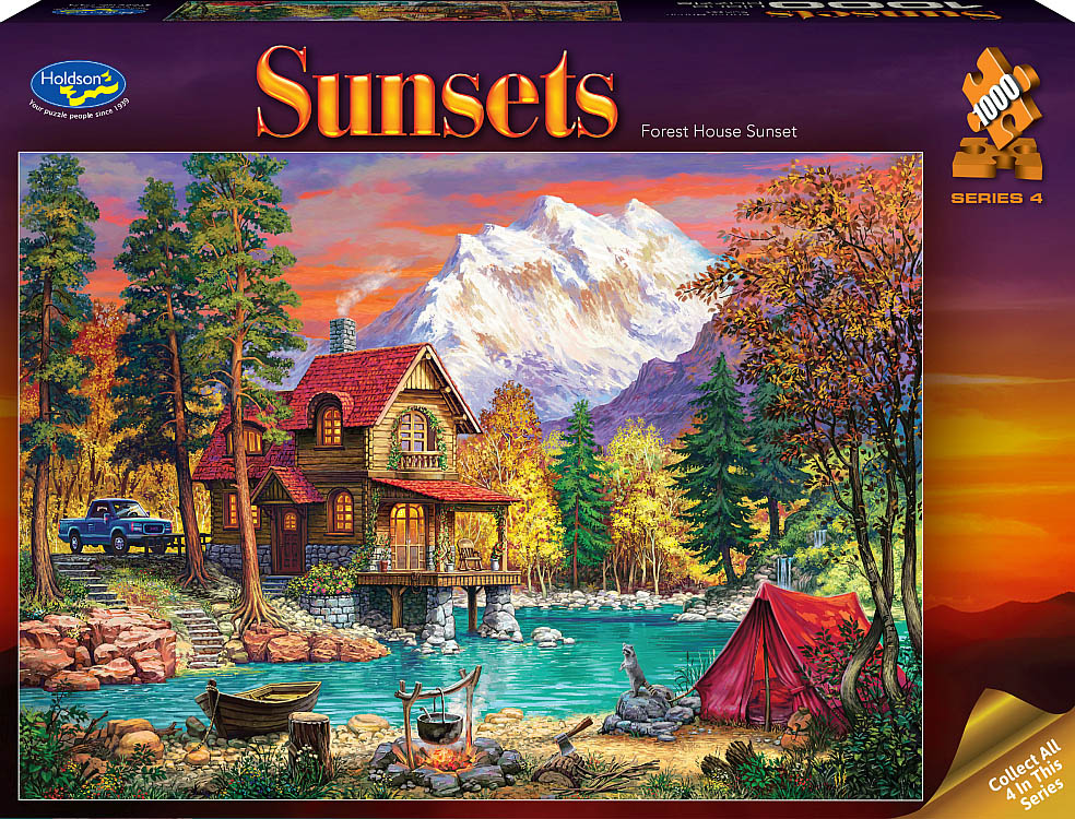 SUNSETS 4, FOREST HOUSE 1000pc - Click Image to Close