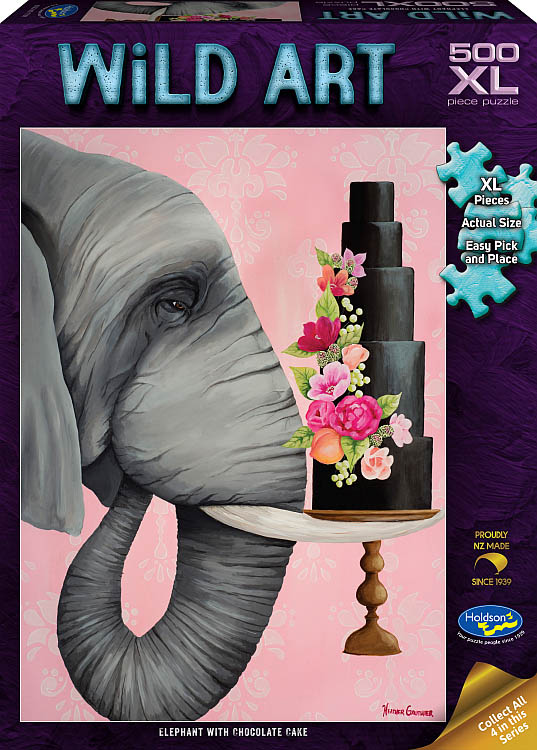 WILD ART ELEPHANT 500pcXL - Click Image to Close