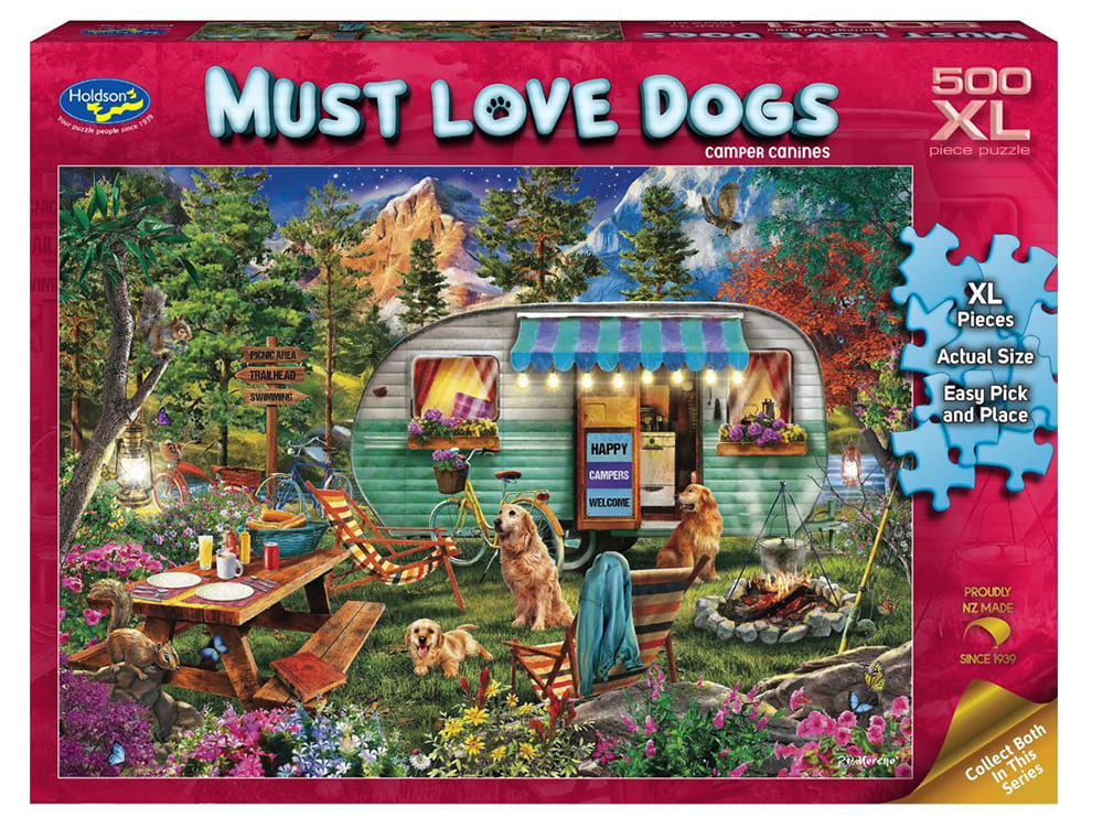MUST LOVE DOGS CAMPER 500pcXL - Click Image to Close