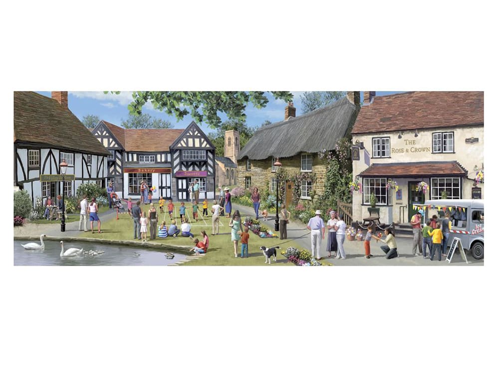 VILLAGE PUBS SUMMER 748pc PANO - Click Image to Close