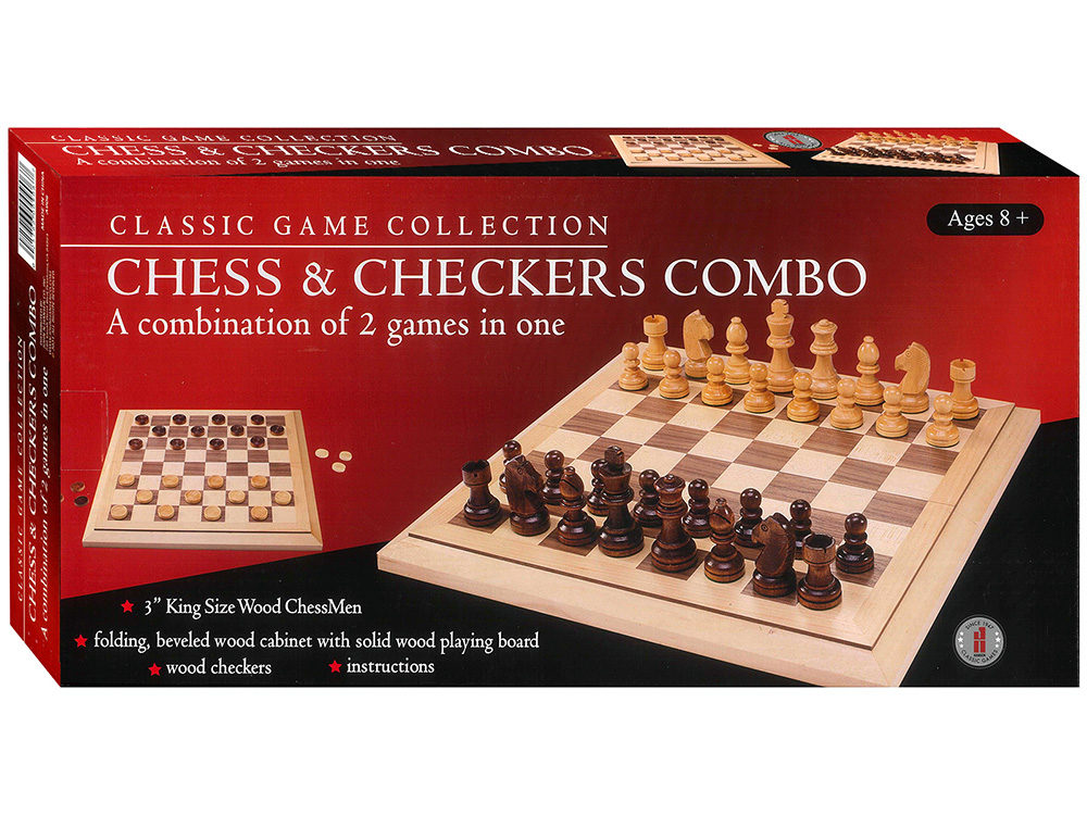 John N. Hansen Classic Folding Chess Set, Wood