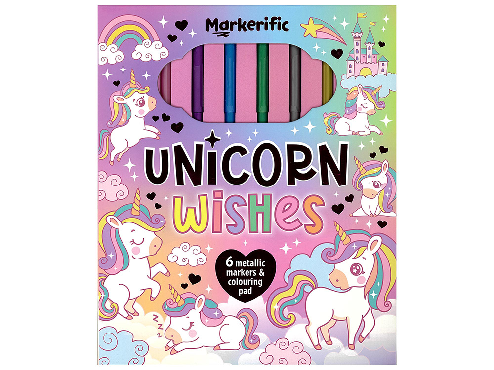 UNICORN WISHES COLOURING PAD