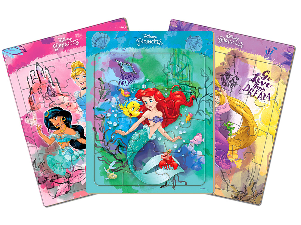 DISNEY PRINCESS 3-Pack Puzzles