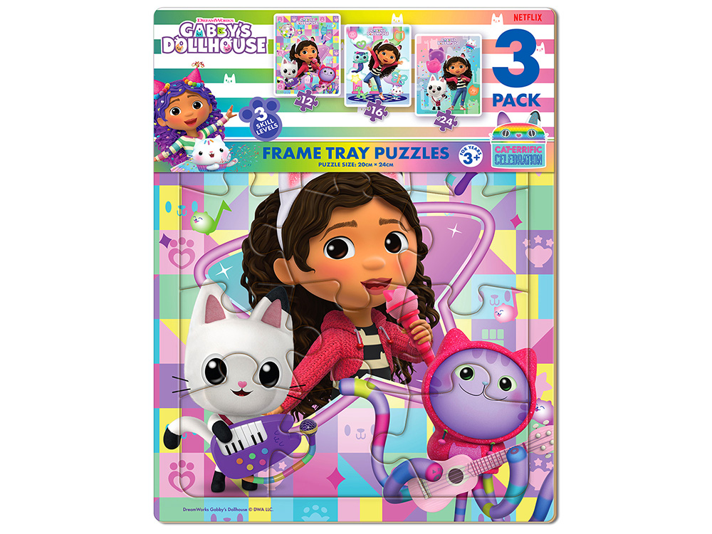 GABBY'S DOLLHOUSE 3-Pack Puzzs