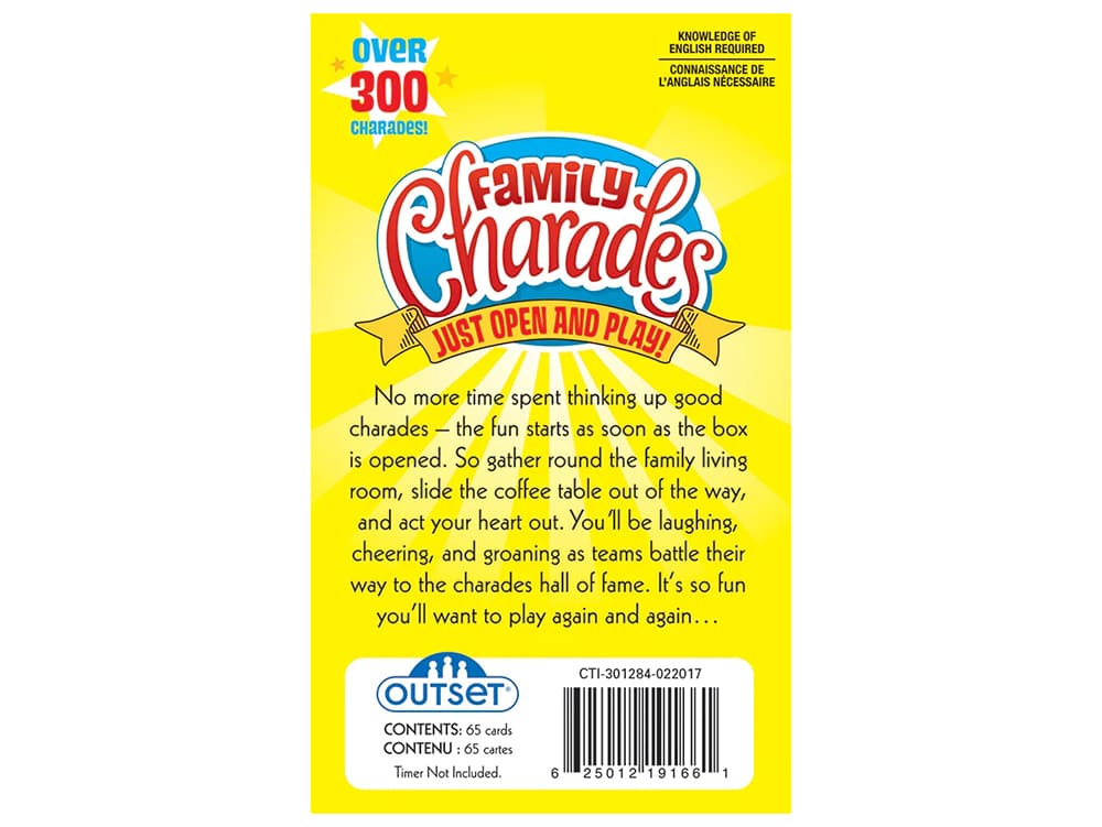 FAMILY CHARADES CARD GAME - Click Image to Close