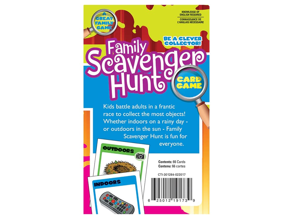 FAMILY SCAVENGER HUNT CARD GAM - Click Image to Close