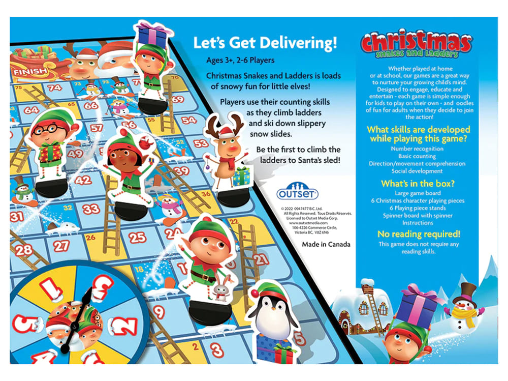 CHRISTMAS SNAKES & LADDERS - Click Image to Close