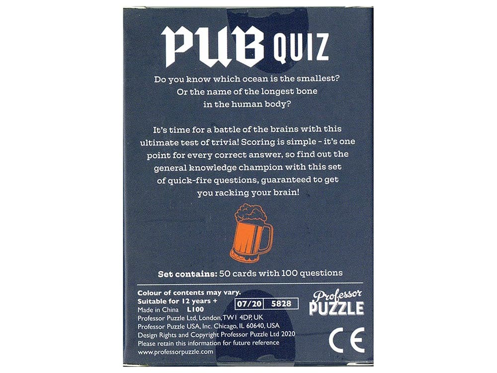POCKET PUB QUIZ Mini Trivia - Click Image to Close