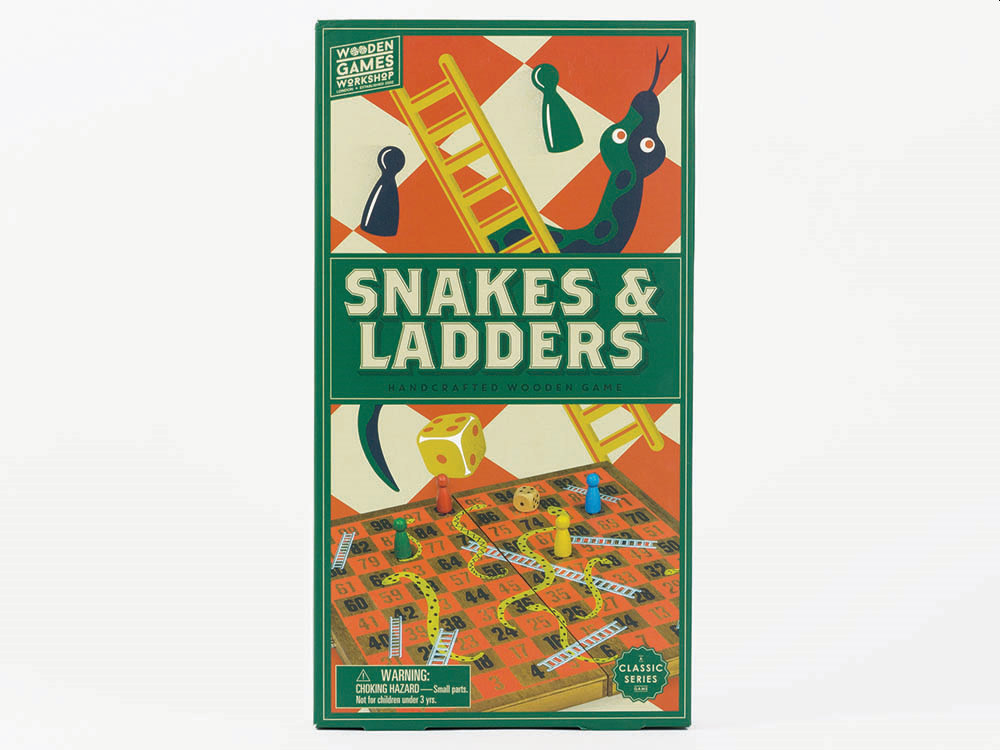 SNAKES & LADDERS (Wood GWShop) - Click Image to Close