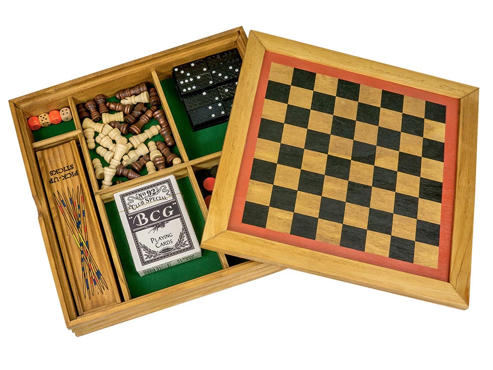 WOODEN GAMES WORKSHOP 6-in-1 - Click Image to Close