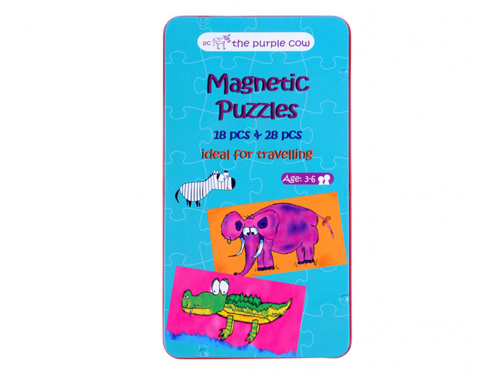 PUZZLES, Magnetic. Travel Tin - Click Image to Close