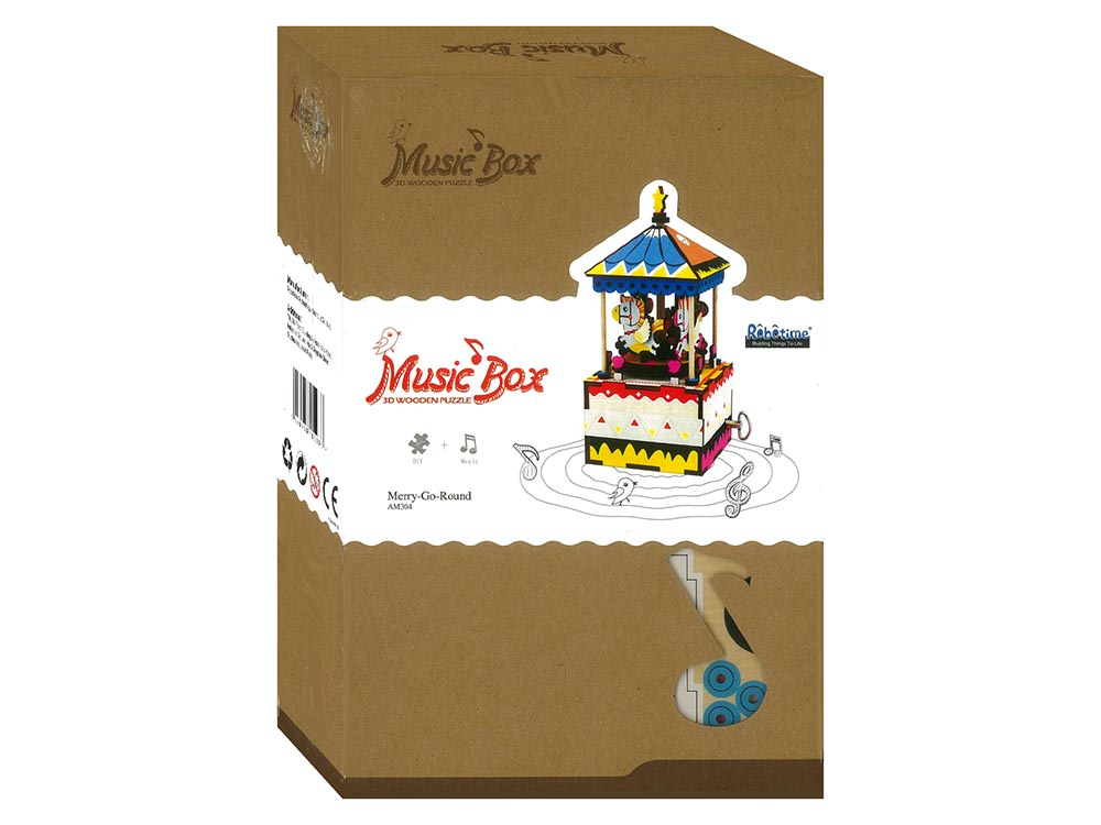 MERRY-GO-ROUND MUSIC BOX 3D KI