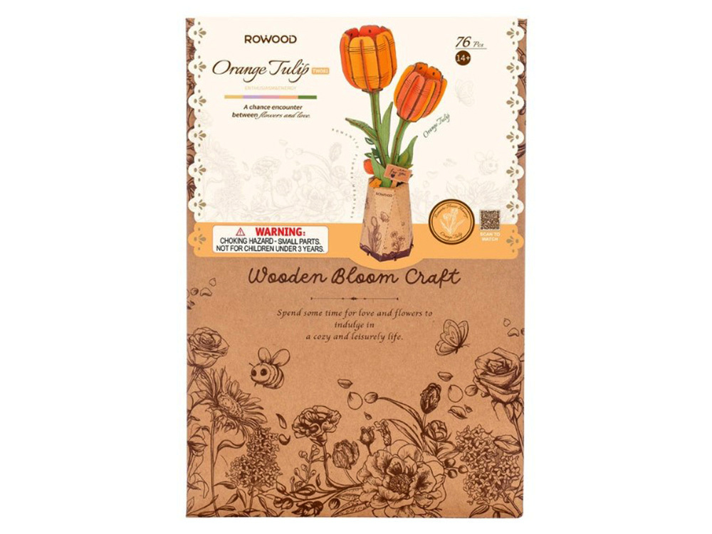 WOOD BLOOM ORANGE TULIP KIT